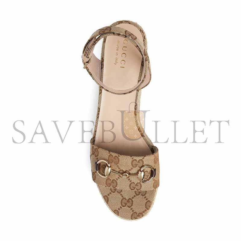 Gvc*1 lady horsebit gg platform espadrille sandals 816692